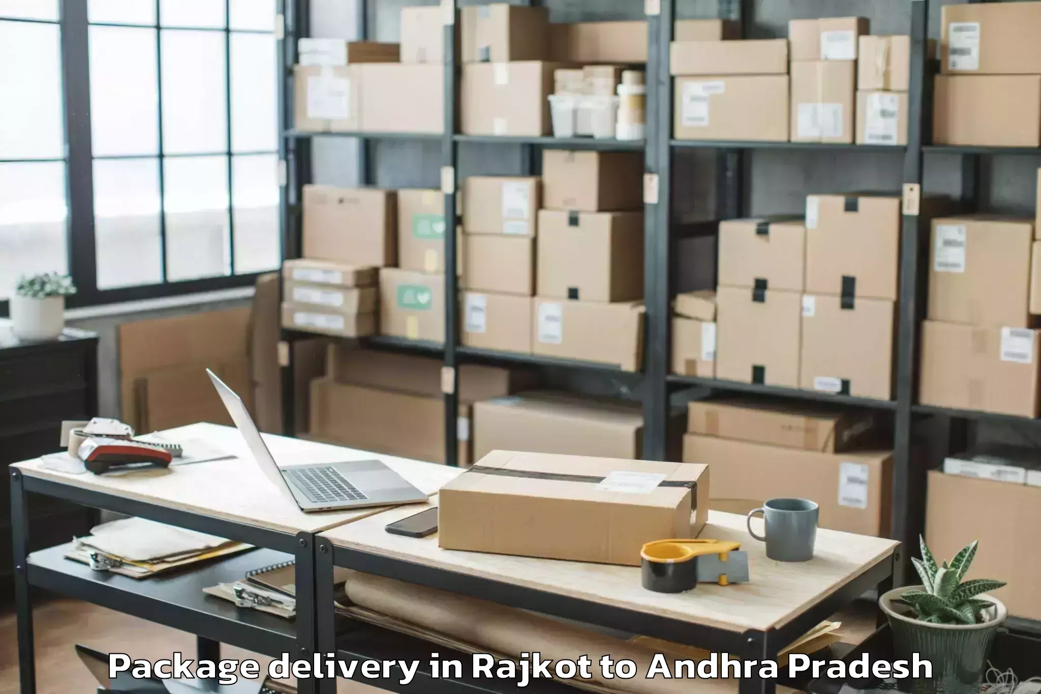 Professional Rajkot to Koyyalgudem Package Delivery